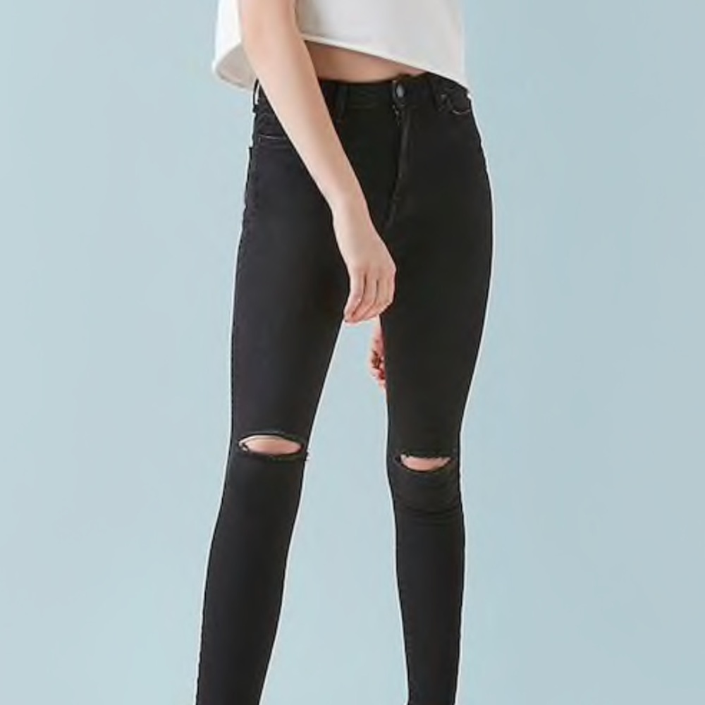 High Waisted Black Jeans